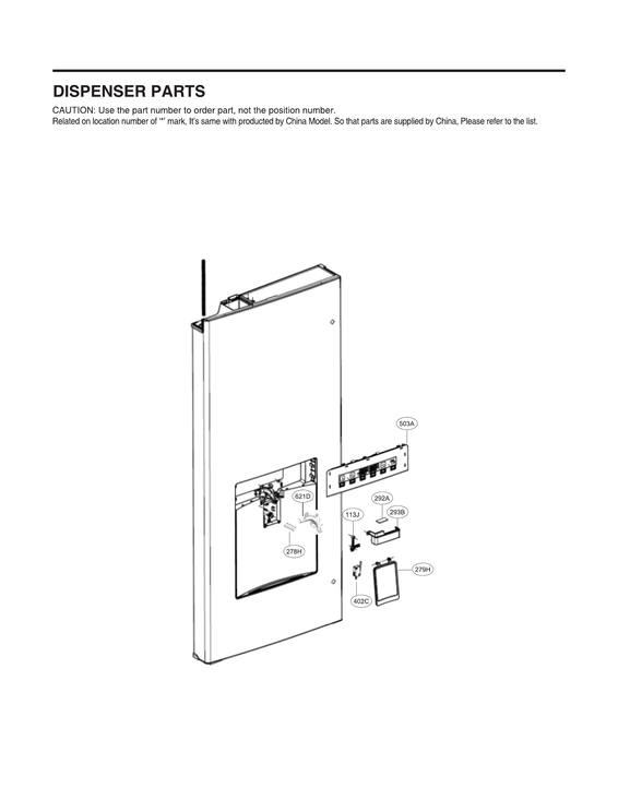 DISPENSER PARTS