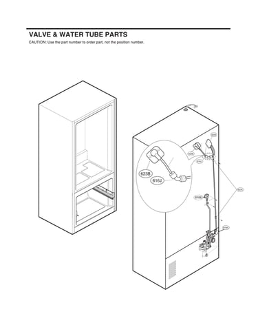 Valve & water tube parts