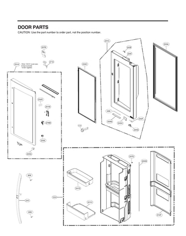 Refrigerator door parts