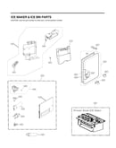 Ice maker & ice bin parts
