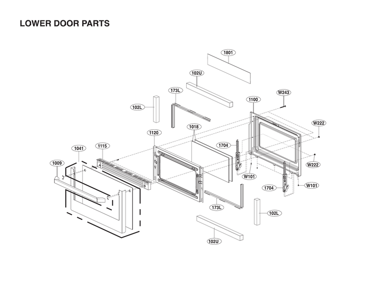 Lower door parts
