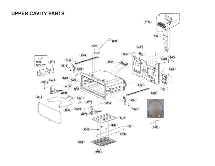 Upper cavity parts