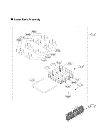 Lower rack assy