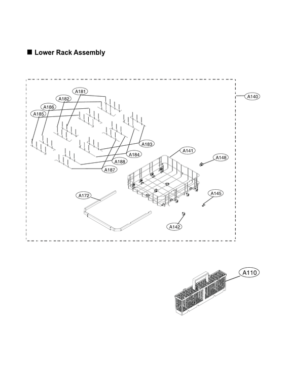 Lower rack assy