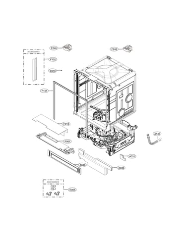 Lower frame & trim assy