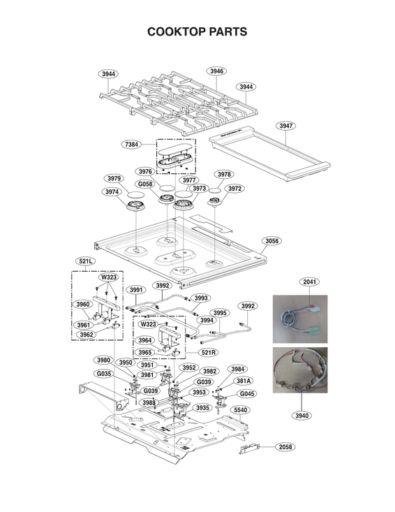 Cooktop parts