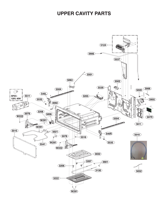 Upper cavity parts