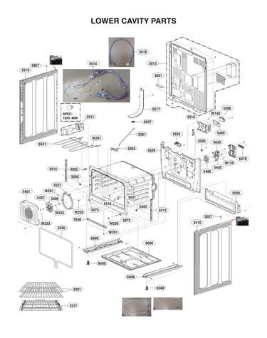 Lower cavity parts