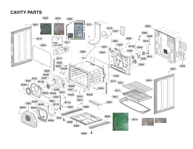 Cavity parts