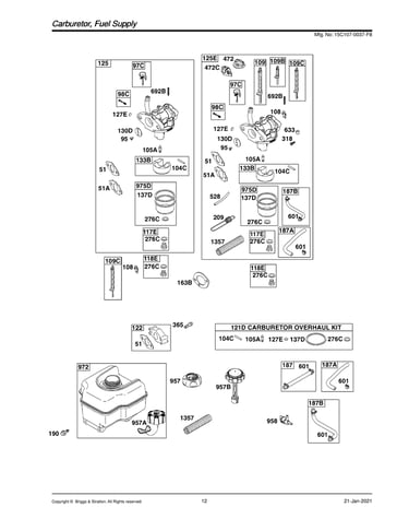 Carburetor/fuel supply