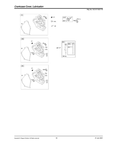Crankcase cover/lubrication