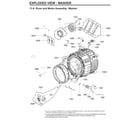 LG WKE100HWA drum & motor assy : washer diagram