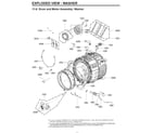 LG WKEX200HBA/00 drum & motor assy: washer diagram
