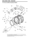 Drum & motor assy: washer