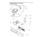 LG WM1455HWA/00 control panel/dispenser assembly diagram