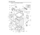 LG WM3080CW/00 cabinet/control panel assy diagram