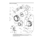 LG WM3080CW/00 drum/tub assy diagram