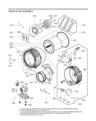 Drum/tub assy