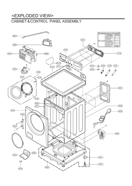 Cabinet/control panel assy