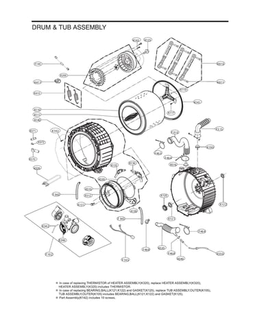Drum/tub assy