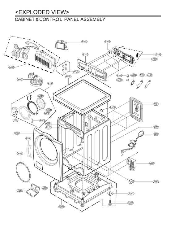 Cabinet/control panel assy