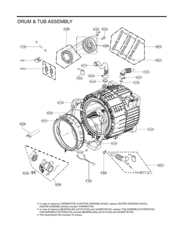 Drum/tub assy