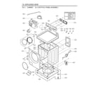 LG WM3700HWA/03 cabinet/control panel assy diagram