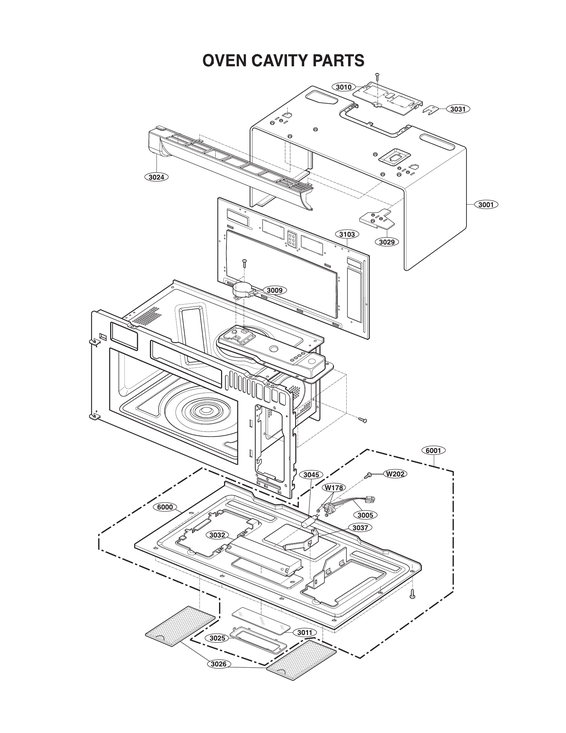 Oven cavity parts