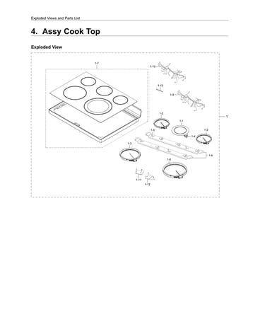 Cooktop assy