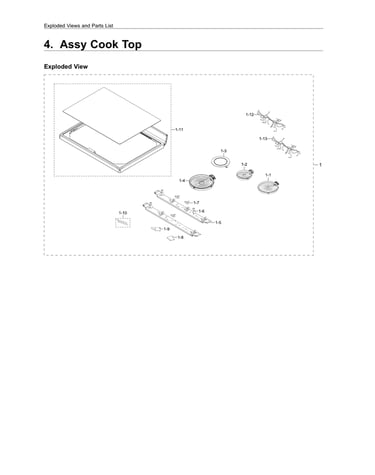 Cooktop assy