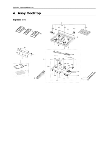 Cooktop assy