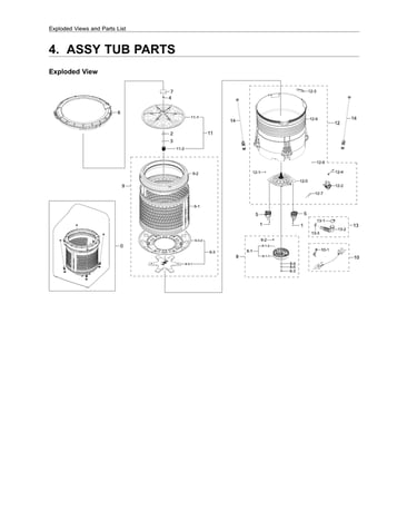 Tub assy