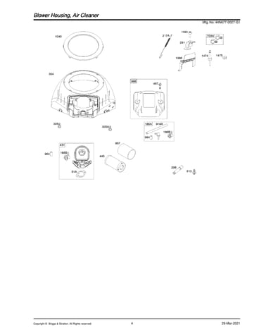 Blower housing/air cleaner