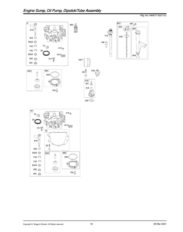 Engine sump/oil pump