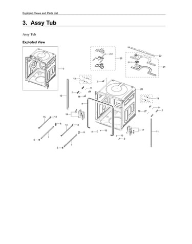 Tub assy