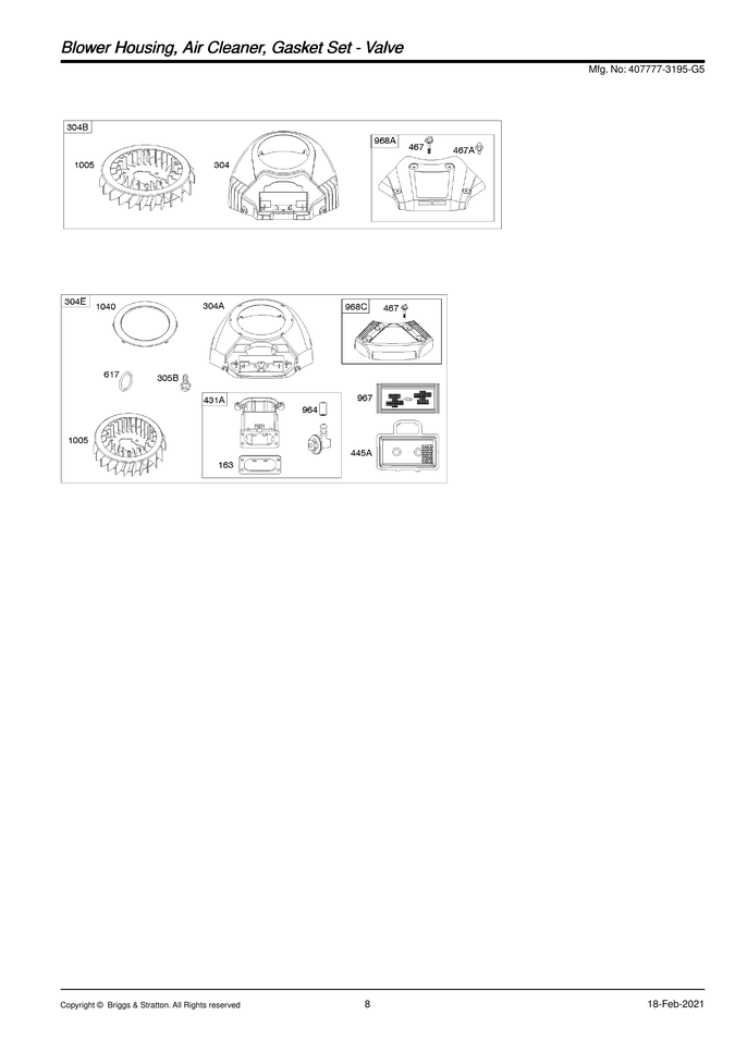 BLOWER HOUSING/AIR CLEANER