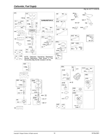 Carburetor/fuel supply