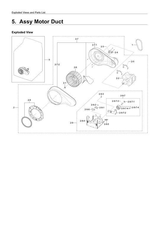 Motor duct assy