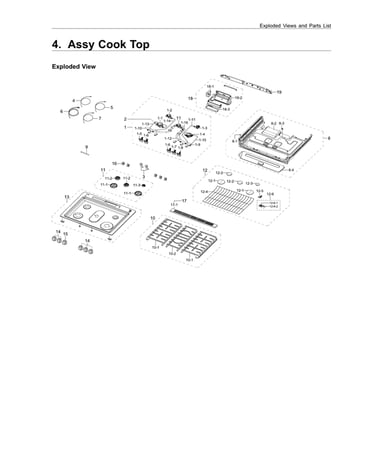 Cooktop assy