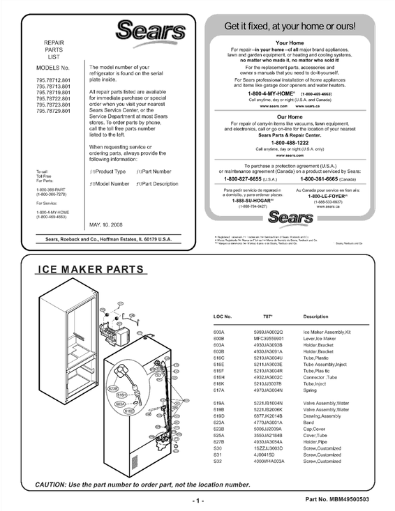 Ice maker parts