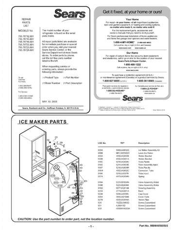 Ice maker parts