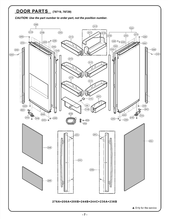 Refrigerator door parts