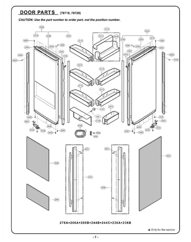 Refrigerator door parts