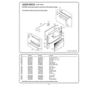 Kenmore Elite 79578729801 freezer door parts diagram