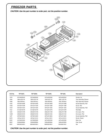Freezer parts