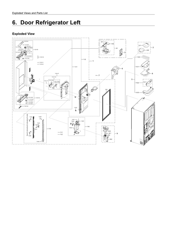 Left refrigerator door