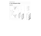 Samsung RF24R7201DT/AA-00 right refrigerator door parts diagram