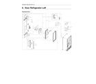 Samsung RF24R7201DT/AA-00 left refrigerator door parts diagram