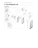 Left refrigerator door parts