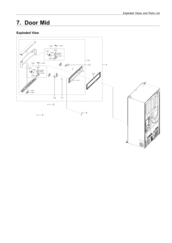 Mid door parts